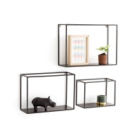 Комплект из 3 металлических полок Hiba единый размер черный LA REDOUTE INTERIEURS  фото, kupilegko.ru